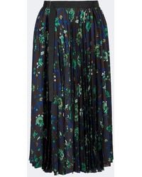 Sacai - Floral Plisse Midi Skirt - Lyst