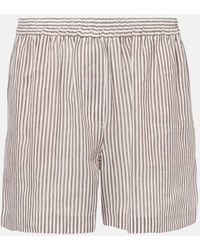 Brunello Cucinelli - Bermudas De Lino Y Seda - Lyst