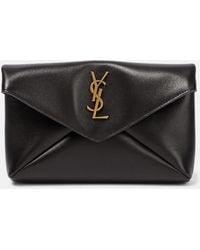 Saint Laurent - Cassandre Small Leather Pouch - Lyst