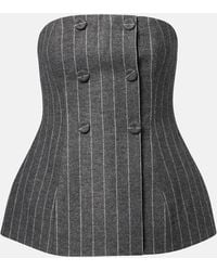 Carolina Herrera - Double-Breasted Striped Top - Lyst