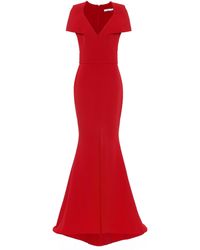 Safiyaa Crêpe Gown - Red