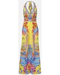 CAMILLA - Jumpsuit Aus Seiden-Crepe Mit Kristallen - Lyst