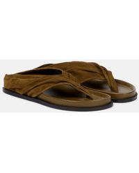 A.Emery - Shaw Suede Thong Sandals - Lyst