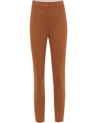 Max Mara Pegno Stretch-jersey Slim Pants - Brown