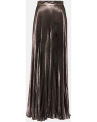 Max Mara - Elegante Panteon Silk-blend Lame Wide-leg Pants - Lyst