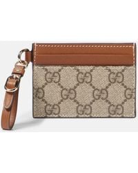 Gucci - Gg Emblem Card Case With Strap - Lyst