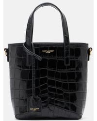 Saint Laurent - Mini Toy Croc-Embossed Tote Bag - Lyst