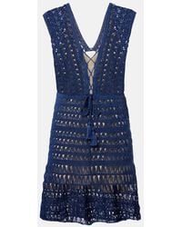 Anna Kosturova - Crocheted Cotton Minidress - Lyst