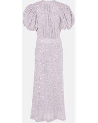 ROTATE BIRGER CHRISTENSEN - Sequined Open-Back Maxi Dress - Lyst