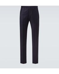 Slowear - Virgin Wool Flannel Slim Pants - Lyst