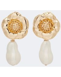 Carolina Herrera - Embellished Clip-On Earrings - Lyst