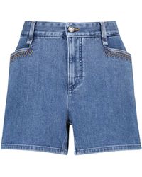 Chloé High-rise Denim Shorts - Blue