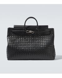 Bottega Veneta - Andiamo Voyager Large Leather Tote Bag - Lyst