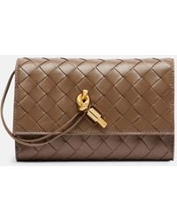 Bottega Veneta - Andiamo Intrecciato Leather Crossbody Bag - Lyst
