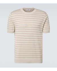 Lardini - Striped Silk T-Shirt - Lyst