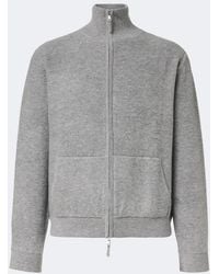 Allude - Wool And Cashmere Zip-Up Sweater - Lyst