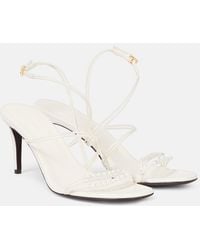 KHAITE - Loop 75 Embellished Leather Sandals - Lyst