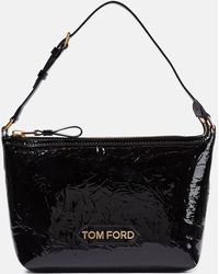 Tom Ford - Bolso al hombro Label Mini de charol - Lyst
