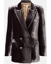 Blazé Milano - Everynight Double-Breasted Velvet Blazer - Lyst