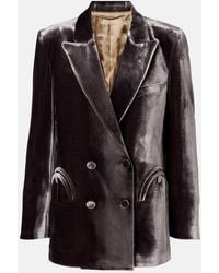Blazé Milano - Everynight Double-Breasted Velvet Blazer - Lyst