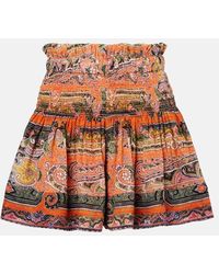 Isabel Marant - Maelly Paisley Silk Voile Wide-Leg Shorts - Lyst