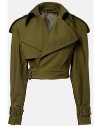 Wardrobe NYC - Cropped Cotton Twill Trench Coat - Lyst