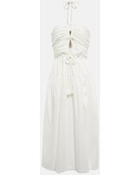 Ulla Johnson - Emmaline Halterneck Cotton Poplin Midi Dress - Lyst