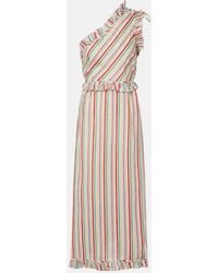 RIXO London - Robe Longue Arabelle Rayee En Coton - Lyst