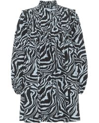 Ganni Minikleid aus Baumwolle - Mehrfarbig