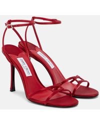 Jimmy Choo - Leo 100 Satin Sandals - Lyst
