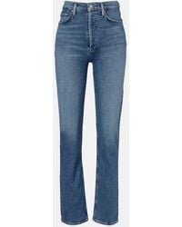 Agolde - 90's Pinch Waist High-Rise Straight Jeans - Lyst