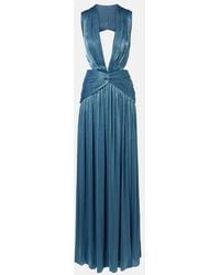 Costarellos - Draped Open-Back Jersey Gown - Lyst
