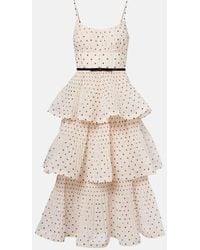 Zimmermann - Vestido Midi A Capas Con Lunares - Lyst