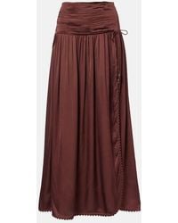 Poupette - Maxirock Carla Aus Satin - Lyst