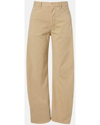Nili Lotan - Tribeca Cotton Twill Barrel-Leg Pants - Lyst