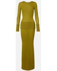 Alaïa - Knitted Wool Maxi Dress - Lyst