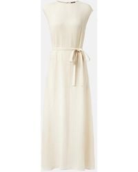 JOSEPH - Garnier Pleated Jacquard Midi Dress - Lyst