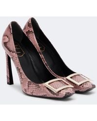 Roger Vivier - Trompette Snake-Print Leather Pumps - Lyst