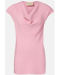 Valentino - Cady Couture Draped Top - Lyst