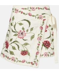 Agua Bendita - Luna Floral Linen Beach Cover-Up - Lyst