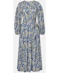 Ulla Johnson - Seraphina Printed Cotton-Blend Midi Dress - Lyst