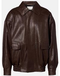 Saint Laurent - Leather Bomber Jacket - Lyst