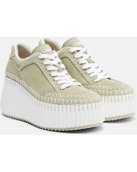Chloé - Nama Suede Platform Sneakers - Lyst