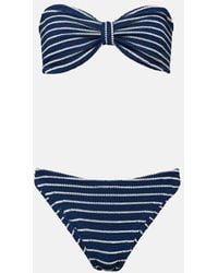 Hunza G - Jean Striped Bikini - Lyst