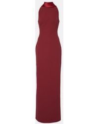 Safiyaa - Holliana Satin-Trimmed Crepe Gown - Lyst