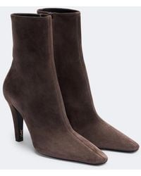 Saint Laurent - Jill Suede Ankle Boots - Lyst
