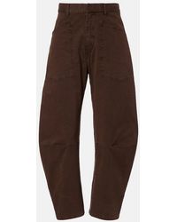 Nili Lotan - Shon Cotton Twill Barrel-Leg Pants - Lyst