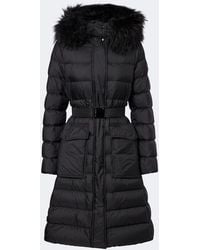Moncler - Shearling-Trimmed Down Coat - Lyst