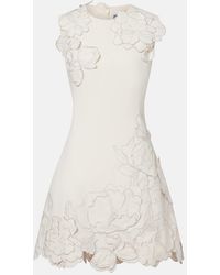 LEO LIN - Floral-Applique Minidress - Lyst