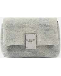 Balmain - 1945 Soft Mini Denim Shoulder Bag - Lyst